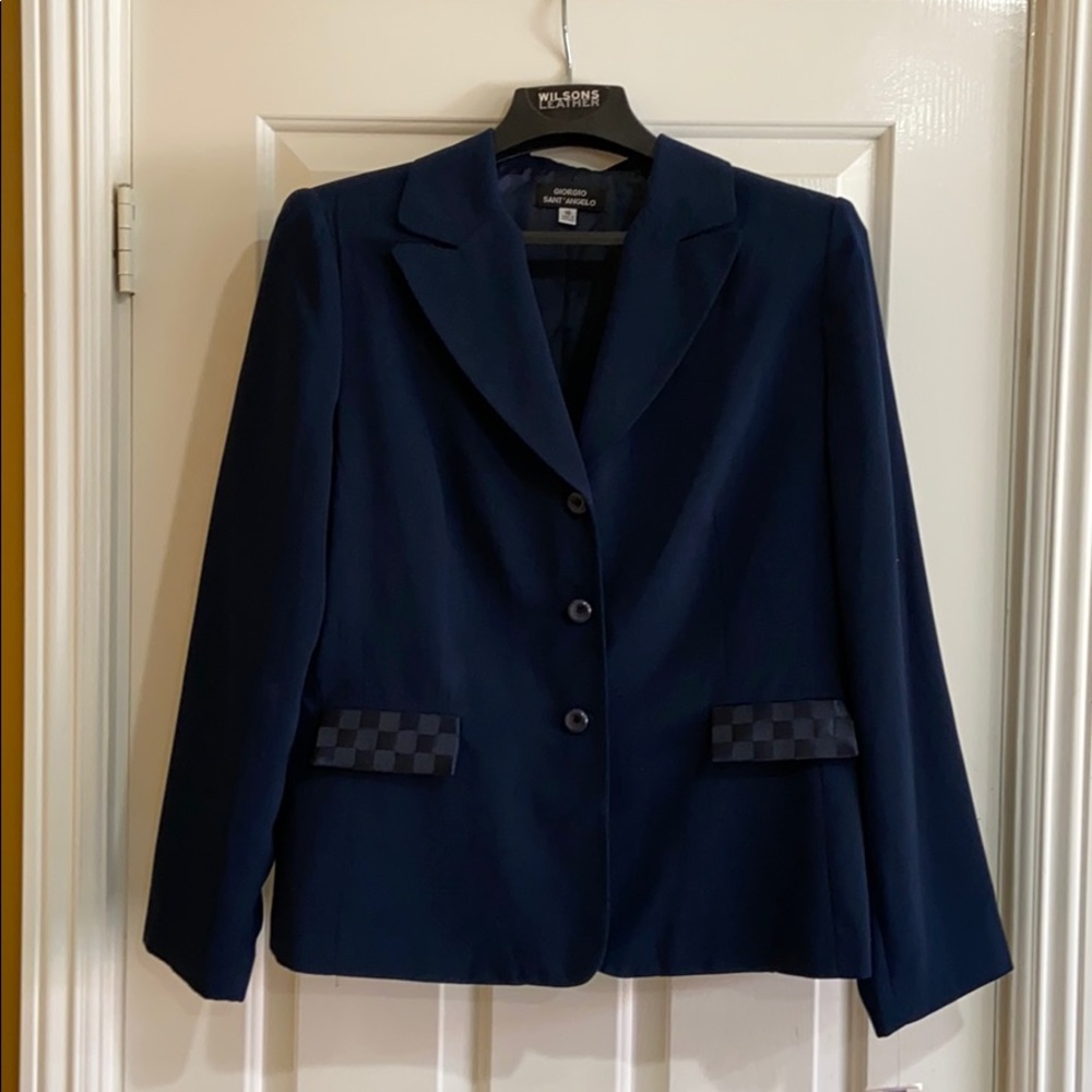 New Dark Blue Blazer Giorgio Sant’ Angelo Size 16.